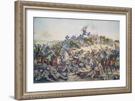 Battle of Nashville, December 15-16Th, 1864, Engraved by Kurz and Allison, 1891 (Colour Litho)-American-Framed Giclee Print