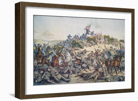 Battle of Nashville, December 15-16Th, 1864, Engraved by Kurz and Allison, 1891 (Colour Litho)-American-Framed Giclee Print