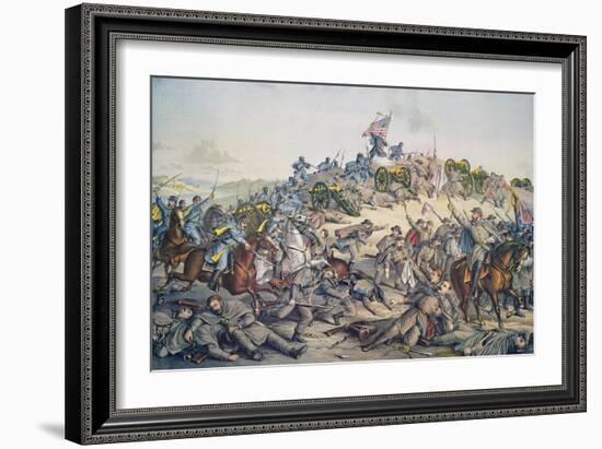 Battle of Nashville, December 15-16Th, 1864, Engraved by Kurz and Allison, 1891 (Colour Litho)-American-Framed Giclee Print