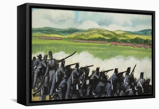 Battle of New Orleans on 8th January 1815-Ron Embleton-Framed Premier Image Canvas