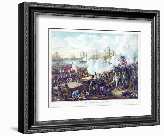 Battle of New Orleans, pub. Kurz & Allison, c.1890-American School-Framed Giclee Print