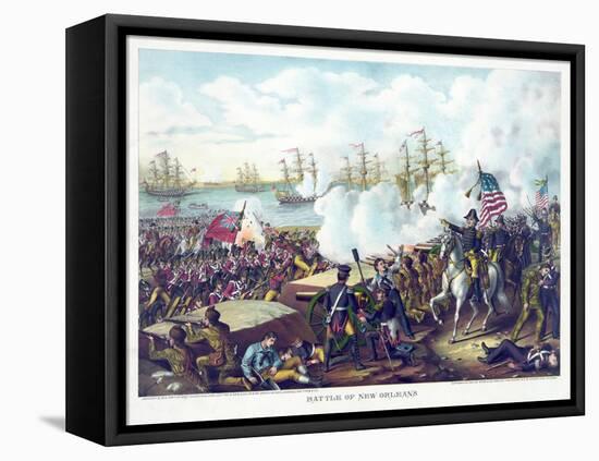 Battle of New Orleans, pub. Kurz & Allison, c.1890-American School-Framed Premier Image Canvas