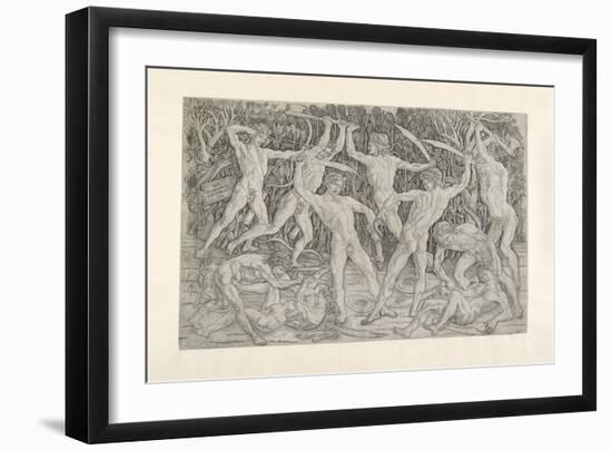 Battle of Nude Men, C. 1470 - 1475-Antonio Pollaiuolo-Framed Giclee Print