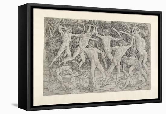 Battle of Nude Men, C. 1470 - 1475-Antonio Pollaiuolo-Framed Premier Image Canvas