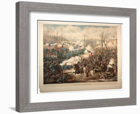 Battle of Pea Ridge, Ark, 1889-Kurz And Allison-Framed Giclee Print