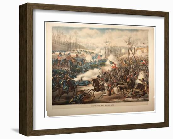 Battle of Pea Ridge, Ark, 1889-Kurz And Allison-Framed Giclee Print