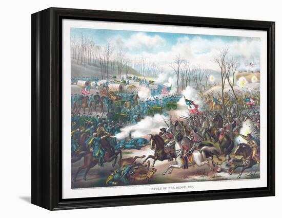 Battle of Pea Ridge, Arkansas, Pub. Kurz and Allison, 1889-null-Framed Premier Image Canvas