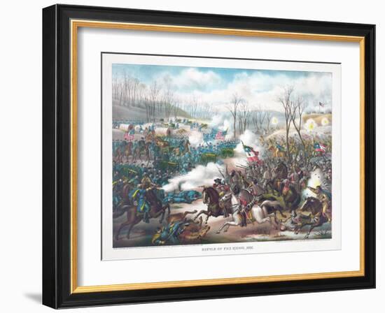 Battle of Pea Ridge, Arkansas, Pub. Kurz and Allison, 1889-null-Framed Premium Giclee Print