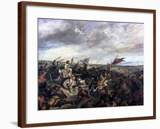 Battle of Poitiers, 1830-Eugene Delacroix-Framed Giclee Print