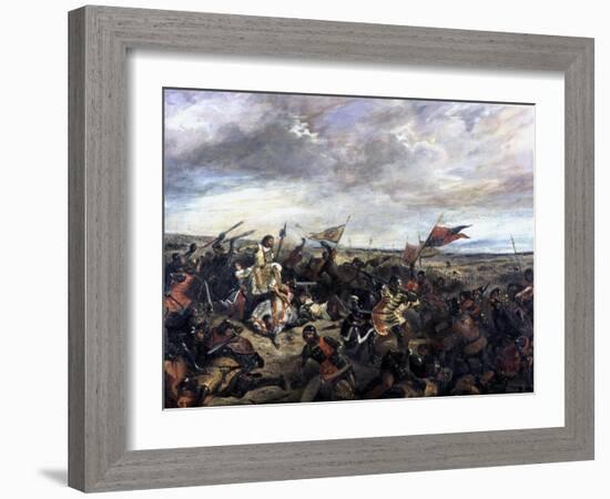 Battle of Poitiers, 1830-Eugene Delacroix-Framed Giclee Print