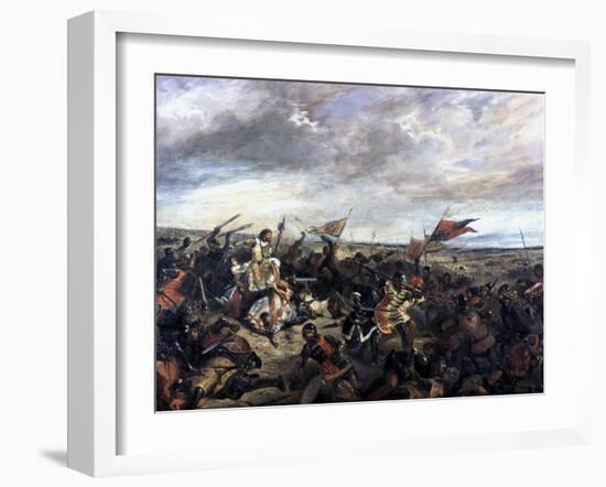 Battle of Poitiers, 1830-Eugene Delacroix-Framed Giclee Print