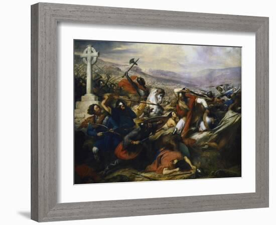 Battle of Poitiers, France, 732-Charles Auguste Guillaume Steuben-Framed Giclee Print
