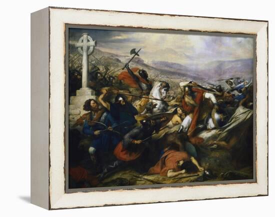 Battle of Poitiers, France, 732-Charles Auguste Guillaume Steuben-Framed Premier Image Canvas