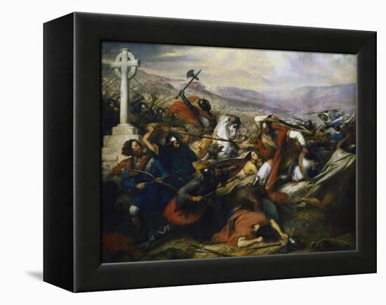 Battle of Poitiers, France, 732-Charles Auguste Guillaume Steuben-Framed Premier Image Canvas