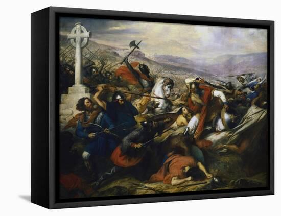 Battle of Poitiers, France, 732-Charles Auguste Guillaume Steuben-Framed Premier Image Canvas
