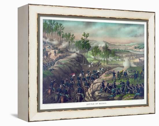 Battle of Resaca, Pub. Kurz and Allison, 1889-null-Framed Premier Image Canvas