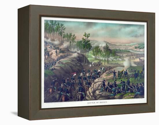 Battle of Resaca, Pub. Kurz and Allison, 1889-null-Framed Premier Image Canvas