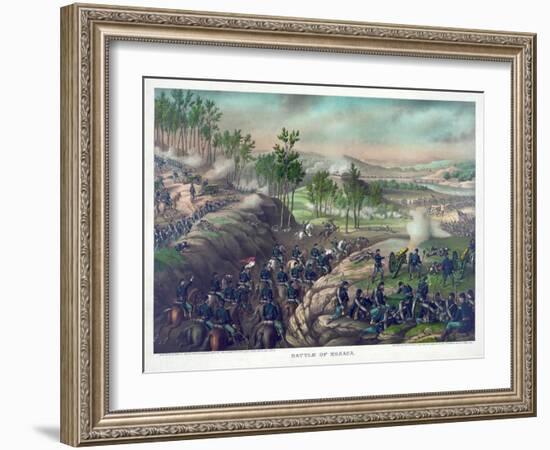 Battle of Resaca, Pub. Kurz and Allison, 1889-null-Framed Giclee Print