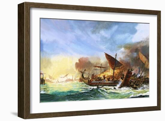 Battle of Salamis-Andrew Howat-Framed Giclee Print