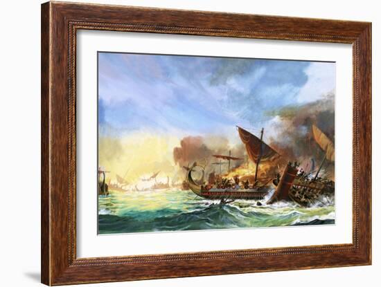 Battle of Salamis-Andrew Howat-Framed Giclee Print