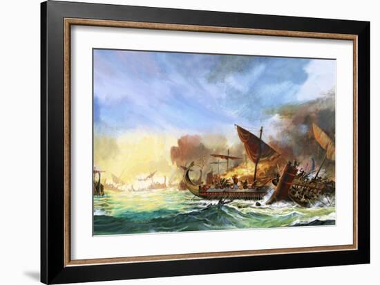 Battle of Salamis-Andrew Howat-Framed Giclee Print