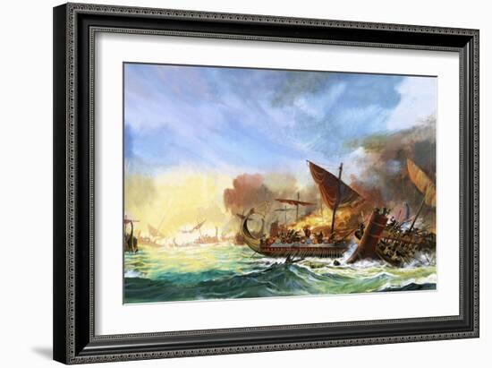 Battle of Salamis-Andrew Howat-Framed Giclee Print