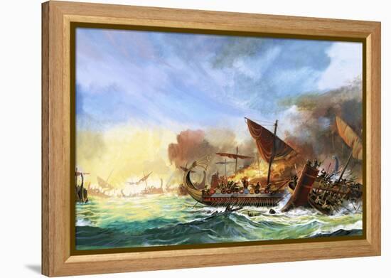 Battle of Salamis-Andrew Howat-Framed Premier Image Canvas