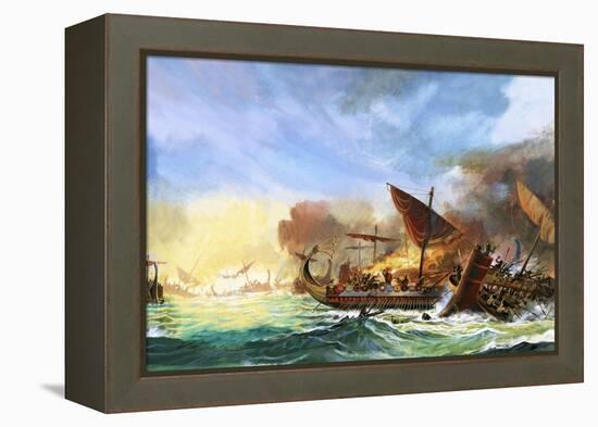 Battle of Salamis-Andrew Howat-Framed Premier Image Canvas