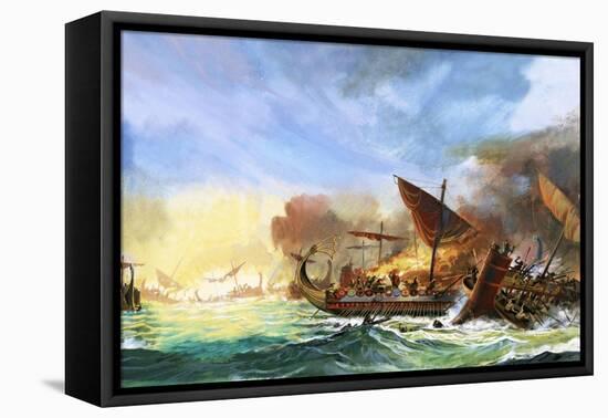 Battle of Salamis-Andrew Howat-Framed Premier Image Canvas