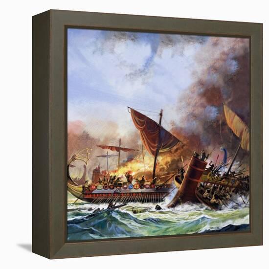 Battle of Salamis-Andrew Howat-Framed Premier Image Canvas