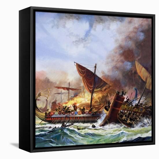 Battle of Salamis-Andrew Howat-Framed Premier Image Canvas