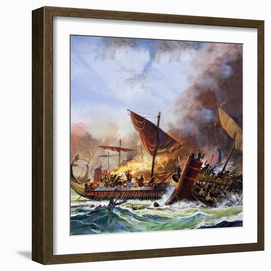 Battle of Salamis-Andrew Howat-Framed Giclee Print