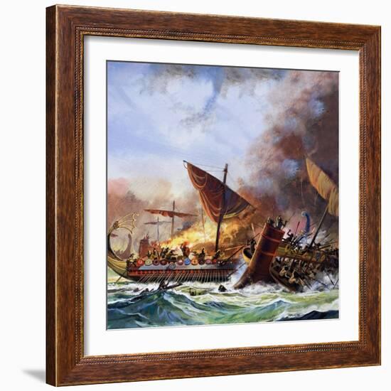 Battle of Salamis-Andrew Howat-Framed Giclee Print