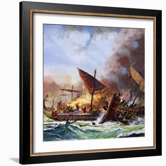 Battle of Salamis-Andrew Howat-Framed Giclee Print