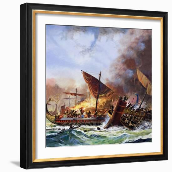 Battle of Salamis-Andrew Howat-Framed Giclee Print