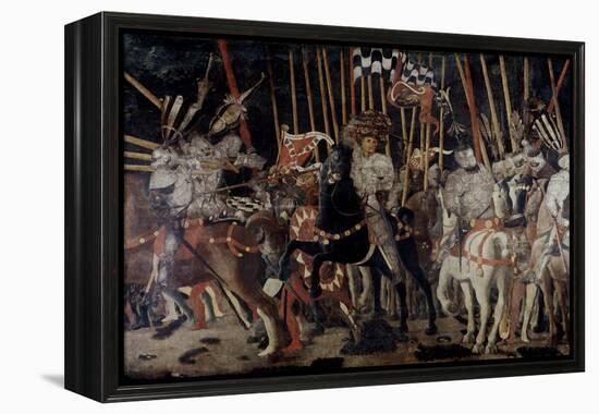 Battle of San Romano: the Counter Attack of Michelotto Da Contignola-Paolo Uccello-Framed Premier Image Canvas