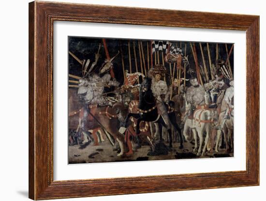 Battle of San Romano: the Counter Attack of Michelotto Da Contignola-Paolo Uccello-Framed Giclee Print