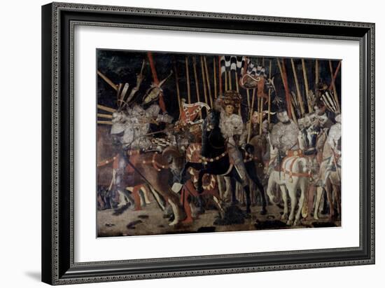 Battle of San Romano: the Counter Attack of Michelotto Da Contignola-Paolo Uccello-Framed Giclee Print