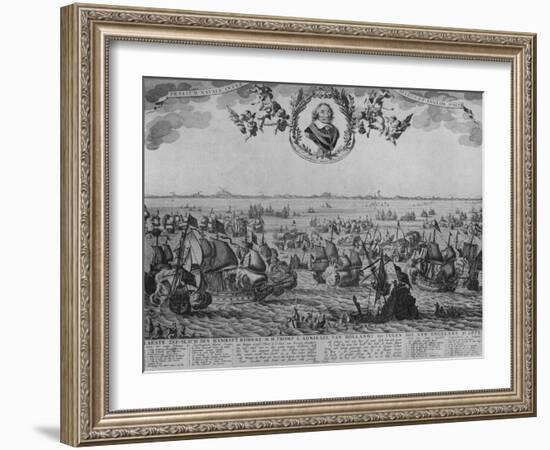 'Battle of Scheveningen', c1653-Cornelis de Visscher-Framed Giclee Print