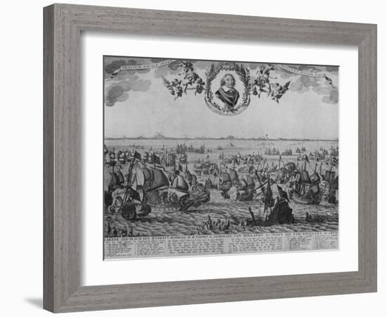 'Battle of Scheveningen', c1653-Cornelis de Visscher-Framed Giclee Print