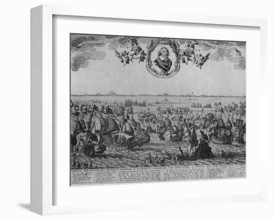 'Battle of Scheveningen', c1653-Cornelis de Visscher-Framed Giclee Print