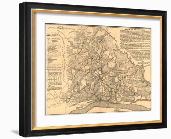 Battle of Shiloh - Civil War Panoramic Map-Lantern Press-Framed Art Print