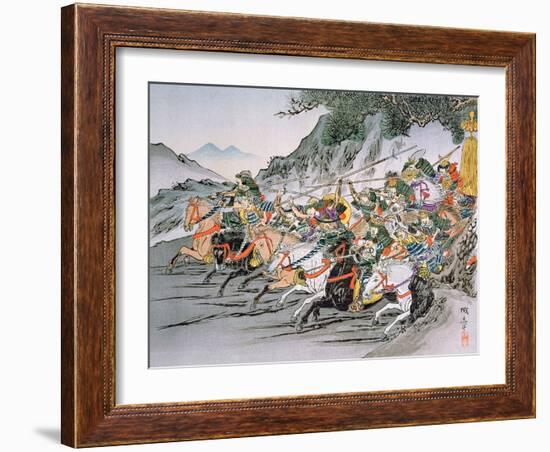 Battle of Shizugatake Pass 1583-Japanese School-Framed Giclee Print