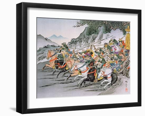 Battle of Shizugatake Pass 1583-Japanese School-Framed Giclee Print