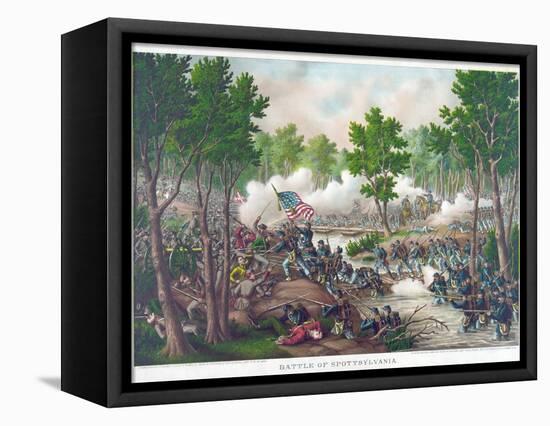 Battle of Spotsylvania, Pub. Kurz and Allison, 1888-null-Framed Premier Image Canvas