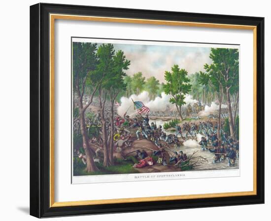 Battle of Spotsylvania, Pub. Kurz and Allison, 1888-null-Framed Giclee Print