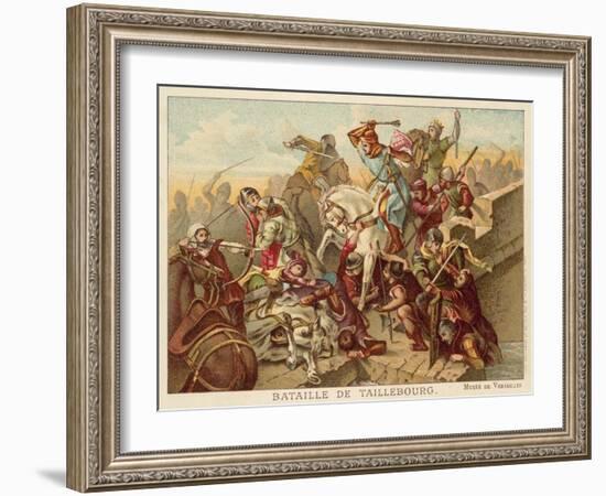 Battle of Taillebourg, France, 1242-Eugene Delacroix-Framed Giclee Print