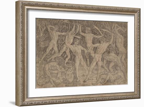 Battle of Ten Naked Men, 1465-Antonio Pollaiuolo-Framed Giclee Print