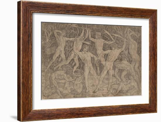 Battle of Ten Naked Men, 1465-Antonio Pollaiuolo-Framed Giclee Print