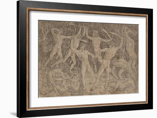 Battle of Ten Naked Men, 1465-Antonio Pollaiuolo-Framed Giclee Print